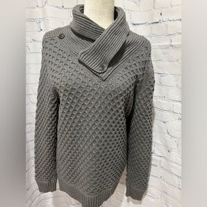 Armani exchange ladies long sleeve gray cotton sweater size large